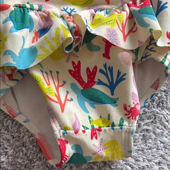 Mini Boden Colorful Sea Life 2-3T Swimsuit - Picture 4 of 5